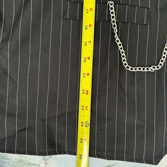 🖤Spirit Halloween Men’s Gangster Costume Pinstriped Vest With Hat🖤 - Picture 11 of 16